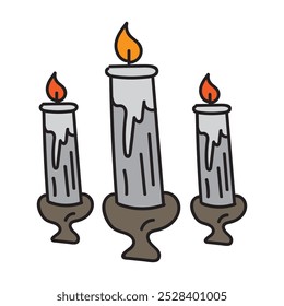 ilustração de vela para festa de Halloween