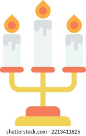 candle illustration in minimal style isolated on background