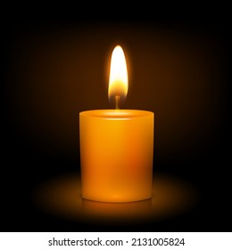 Candle illustration on dark background