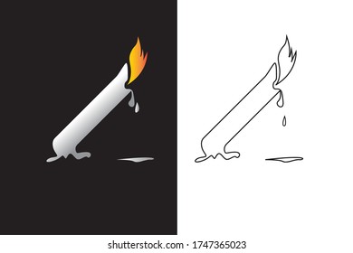 La plantilla de ilustración Candle. Archivo modificable en eps.10