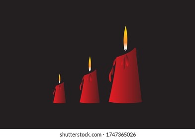 The Candle illustration template. Editable file in eps.10