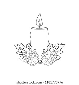 Candle illustration vector on white background. Vector illustration
