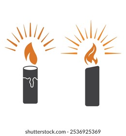 Diseño de Clipart de Vector de icono de Imagen de vela