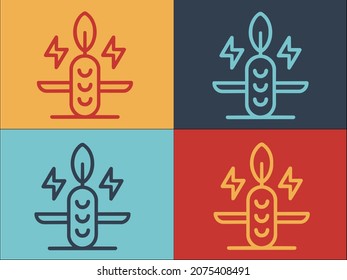 Candle Innovation Logo Template, Simple Flat Icon of candle,idea,concept