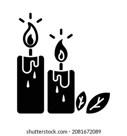 Candle Isolate Vector Icon Editable

