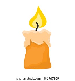 Candle isolated illustration on white background