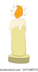A candle isolated on white background