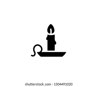 Candle isolated vector icon. Candle vector illustration