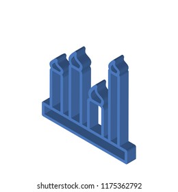 Candle isometric left top view 3D icon