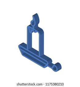 Candle isometric left top view 3D icon