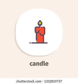Candle isometric vector illustrations icons for web and mobile applications