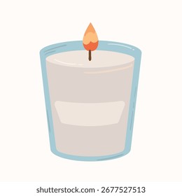 Vela em jarra. ilustração vetorial sobre fundo branco