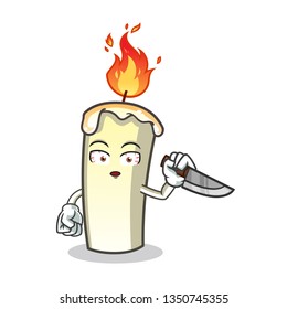 candle killer mascot vector cartoon illustration
