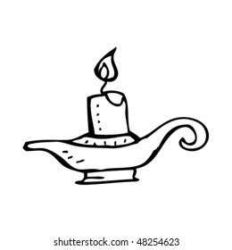 candle lamp drawing