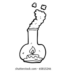 caricatura de velas en tarro de linterna