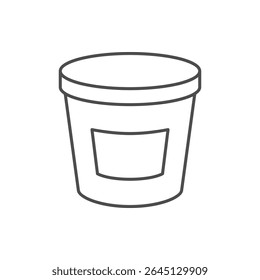 Candle with lid line icon