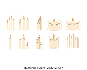 Candle Ligh Decor Element Set 