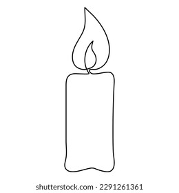 Lámpara continua de una línea de dibujo. Vector aislado en blanco.