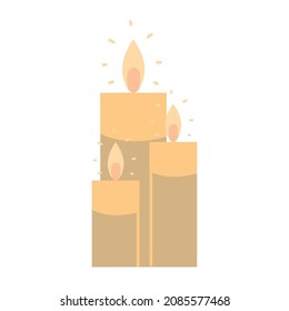 candle light decoration icon flat