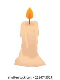icono de decoración de luz de velas aislado