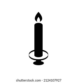 candle light decoration icon vector 