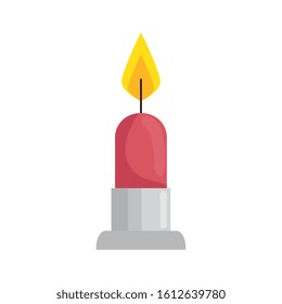 candle light decoration isolated icon vector illustration design