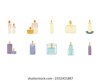 Candle Light Design Element Set