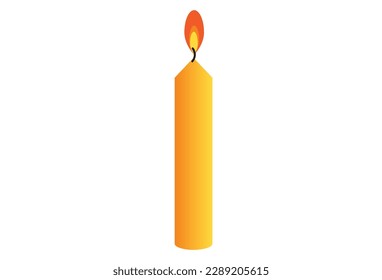 Candle Light Dinner vector, Vector candle with fire. Aromatic decorative round cylindrical candle sticks with burning flames on simple background. With this candle icon you can use it for various need