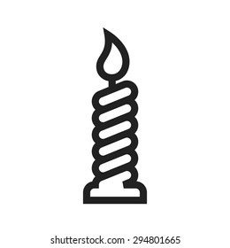 Candle, light, flame icon vector image.Can also be used for halloween, celebration, observances and holidays. Suitable for mobile apps, web apps and print media.