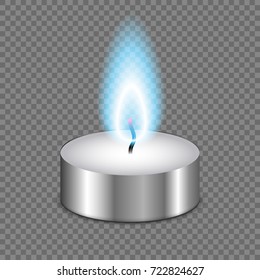 Candle light  flame isolated on transparent background