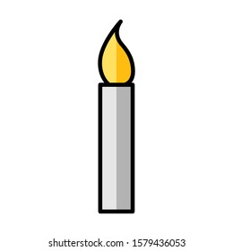 Candle light flat icon vector design