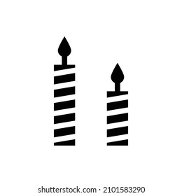 Candle Light Glyph Icon. Candle Light Icon
