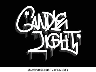 CANDLE LIGHT graffiti tag style