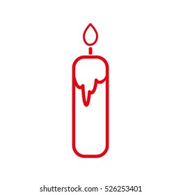 candle, light, holiday, vector icon, eps10