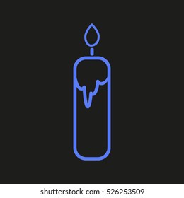 candle, light, holiday, vector icon, eps10