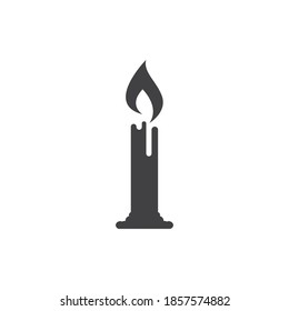 Kerzenlicht-Symbol in flachem Design, Vektorgrafik