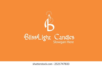 Candle light icon logo design vector template