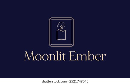 Candle light icon logo design vector template