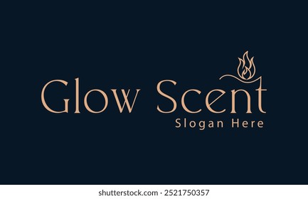 Candle light icon logo design vector template