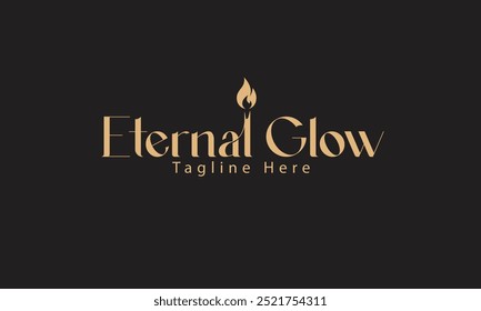 Candle light icon logo design vector template