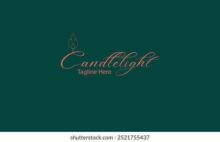 Candle light icon logo design vector template