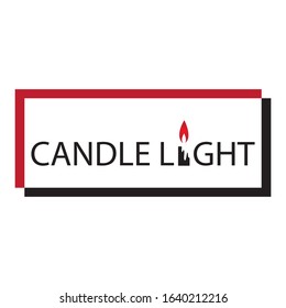 candle light icon logo vector