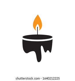 candle light icon logo vector