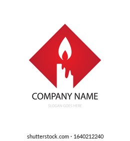 candle light icon logo vector