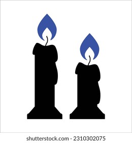 Icono de la luz de las velas , Gráficos vectores