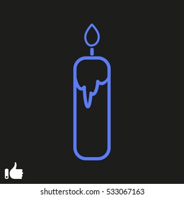 candle, light, icon, vector illustration EPS 10