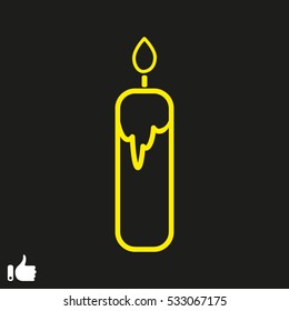 candle, light, icon, vector illustration EPS 10