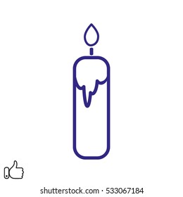 candle, light, icon, vector illustration EPS 10
