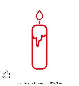 candle, light, icon, vector illustration EPS 10