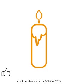 candle, light, icon, vector illustration EPS 10